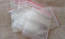 Sacos ziplock em plásticos liso