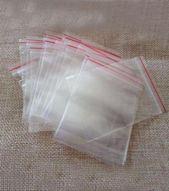 Sacos ziplock em plásticos liso